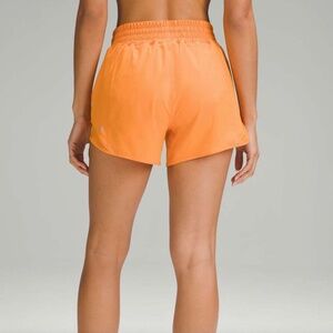 Lululemon Hotty Hot High-Rise Lined Short 4", Lit Orange